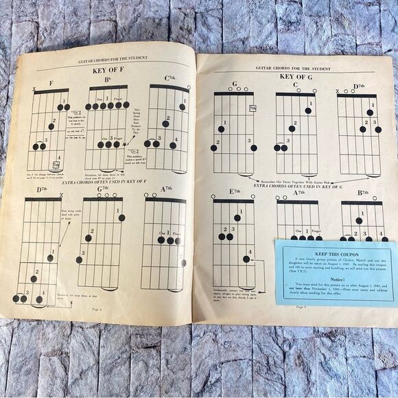 Vintage Guitar Chords Book by Doc Williams Copyright 1943 - Picture 10 of 10